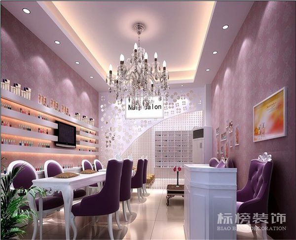 深圳美甲店墻面裝飾怎么做？